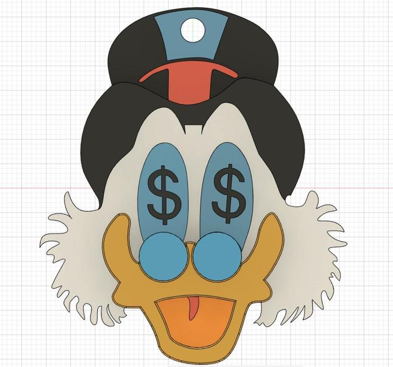 Dagobert Duck keychain