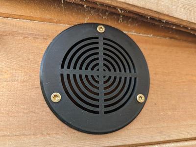 Air vent for shed (76mm hole, 105mm hole)