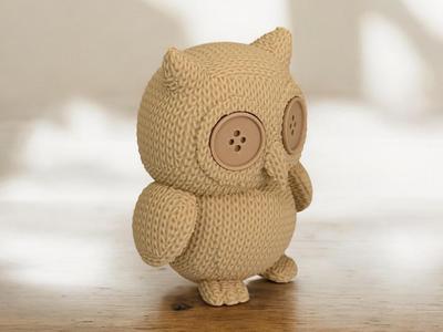 Cute Knitted Owl