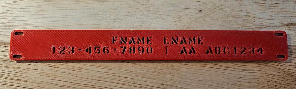 Parametric Luggage Handle Label