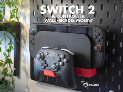 Switch 2 Dock & Controller Wall/Skadis mount