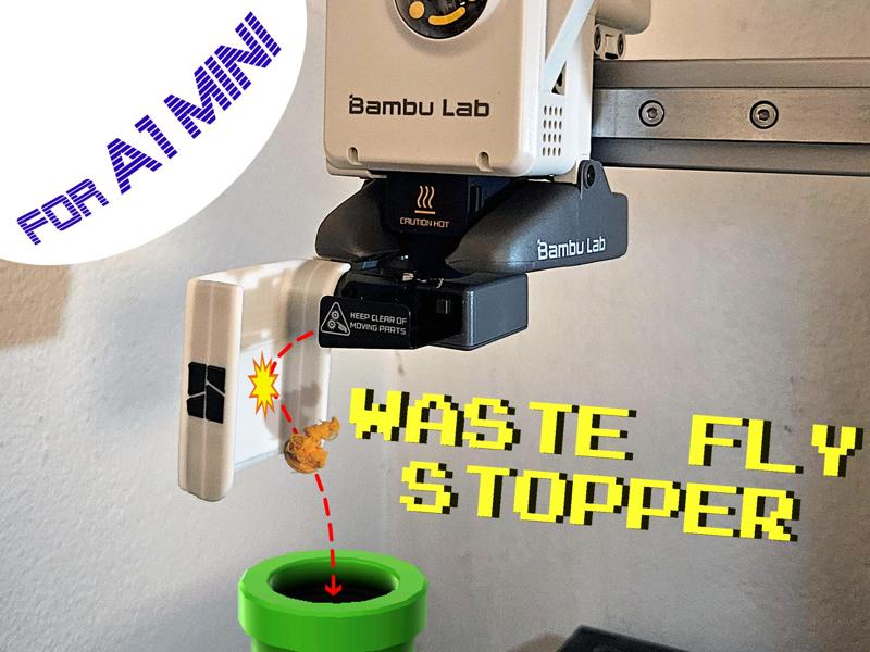 Waste fly stopper -Deflector for A1 mini and A1