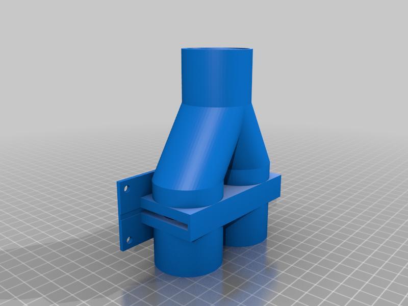 Workbench dust extraction Y-pipe 35mm PVC Pipes