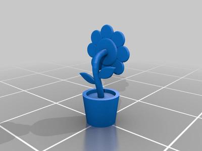 Cartoon Daisy in Pot