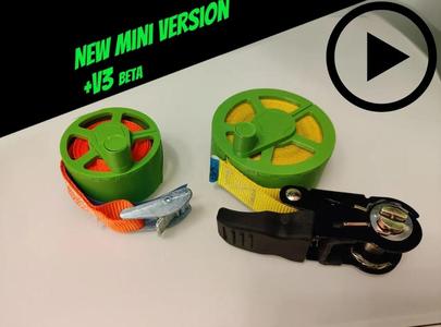 Ratchet strap reel (clicky assembly) width <30mm 3D