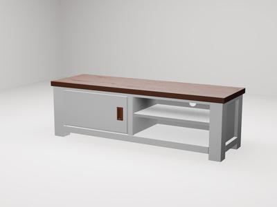 Miniature TV Cabinet for dollhouse / diorama