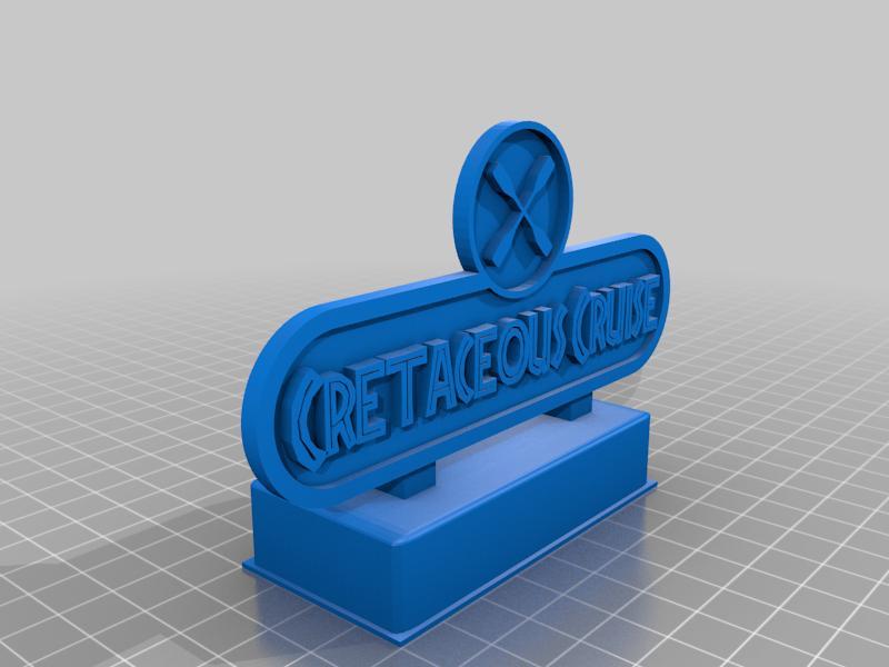 Jurassic World - Cretaceous Cruise Sign
