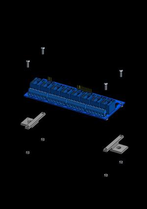8 channel relay board mounting support
