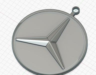 Mecedes benz emblem keychain 