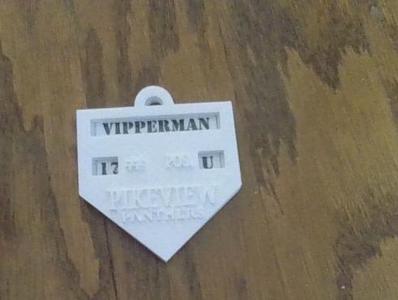 Baseball name plate,customizable