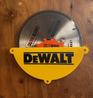 Table saw blade wall storage DeWalt