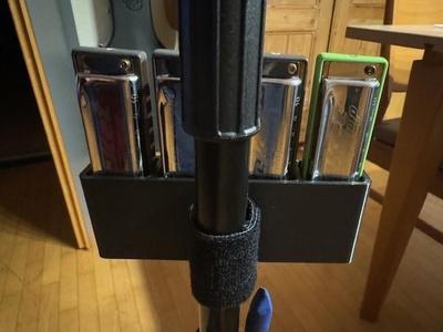 Mic Stand Holder for 4 Harmonicas