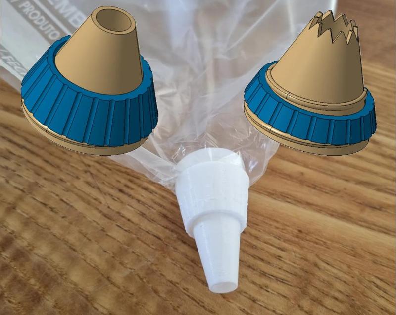 Pastry nozzle with ring