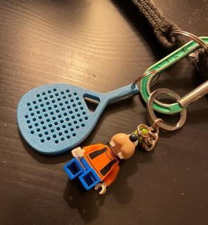 padel racket keychain