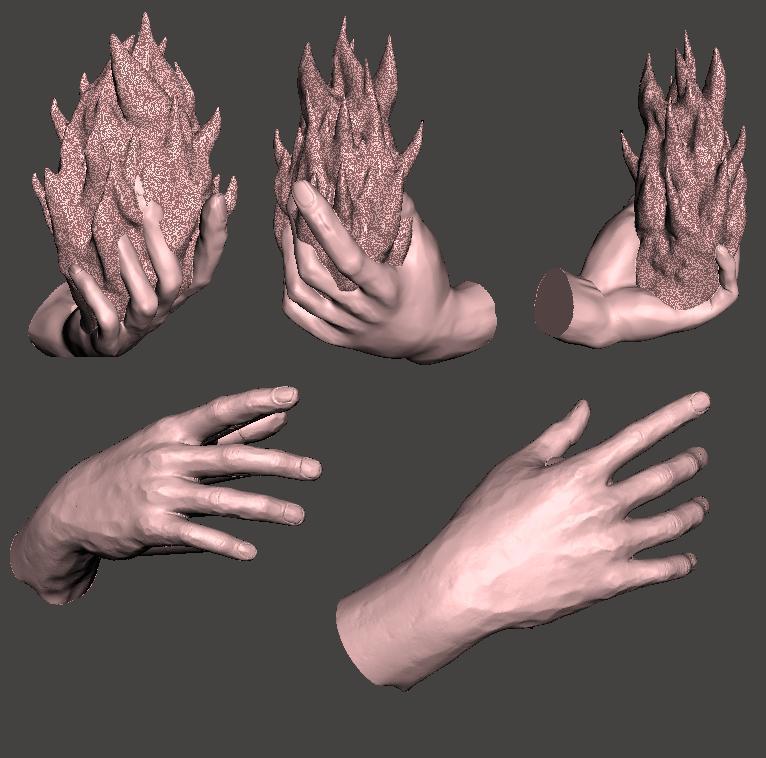 Rodin's Hands of Adam - Fire Remix