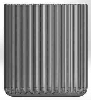 Round pen cup with rectilinear circular slots
