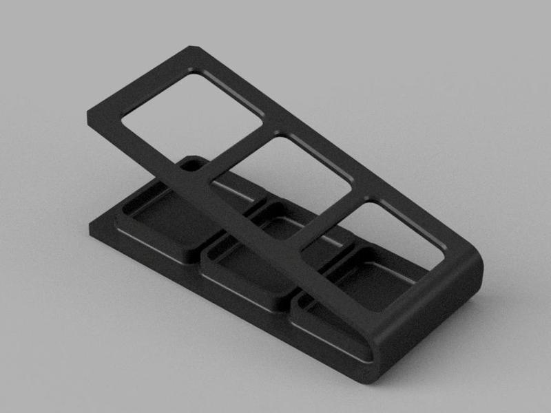 Minimalist Remote Control Holder – 3 Slots