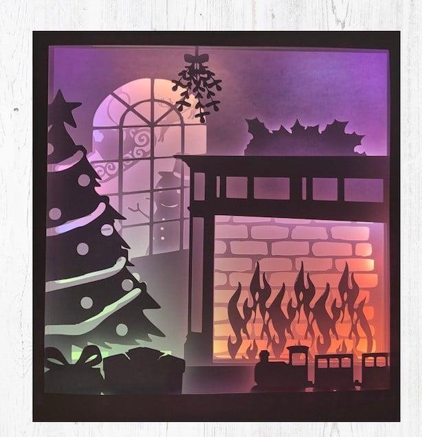 Christmas Fireplace lightbox