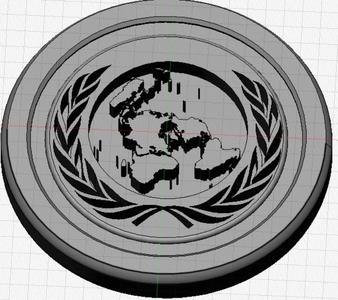 United Nations Button Shank-style