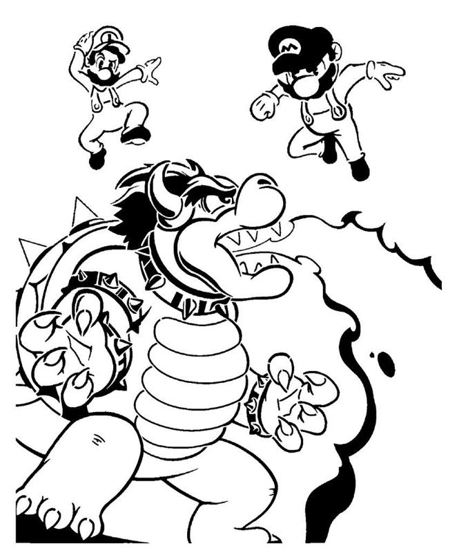 Super Mario Bros stencil 2