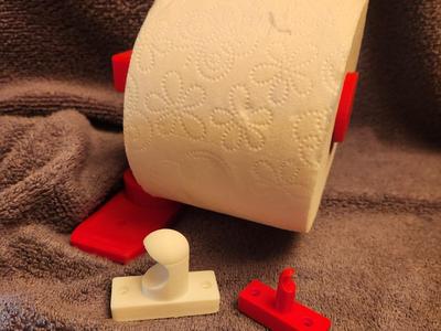 Toilet Paper Holder w towel and wash cloth hooks