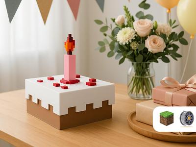 Minecraft (Birthday) Cake Gift Box | NO AMS