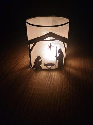 Tealight decoration - nativity scene - easy print - easy storage