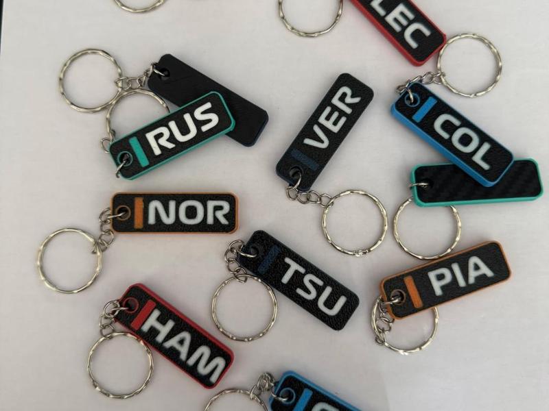 F1 Drivers Tags Magnetic Keychain