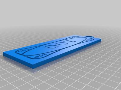 100 dollar bill keychain lego life size