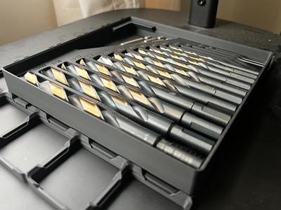 15 Piece Drill Bit Set Gridfinity Organizer