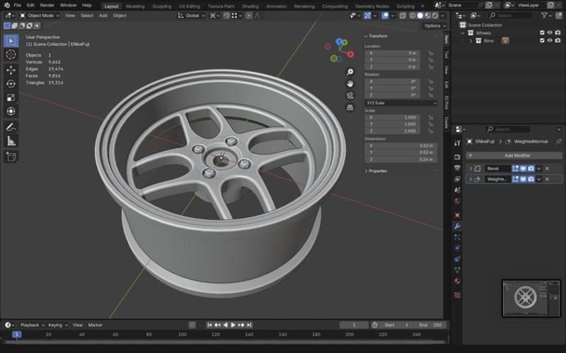 Enkei Fuji 1/10 scale for RC cars