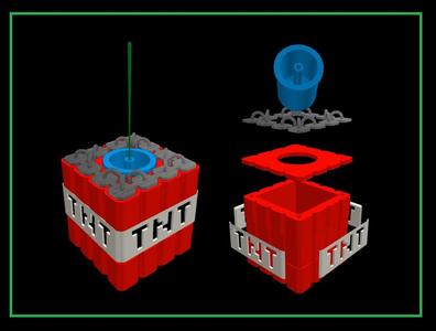 Minecraft TNT-Shaped Incense Holder