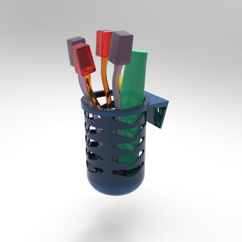 Toothbrush holders with wall mount