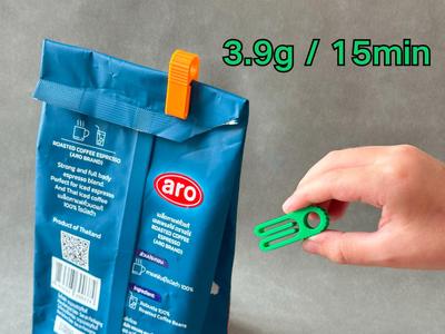 Practical Mini Bag Clip (3.9g / 15min Print)