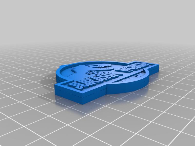 Jurassic Worl Logo Keychain