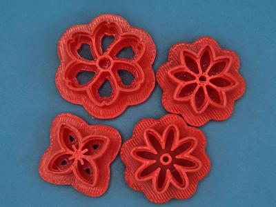 Flower Polymer Clay Stamp Earring Cutter Jewelry 1