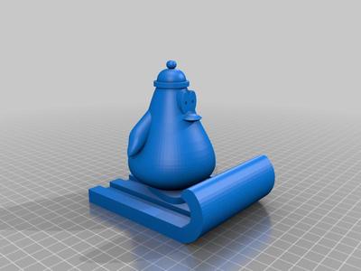 Toy penguin sledding