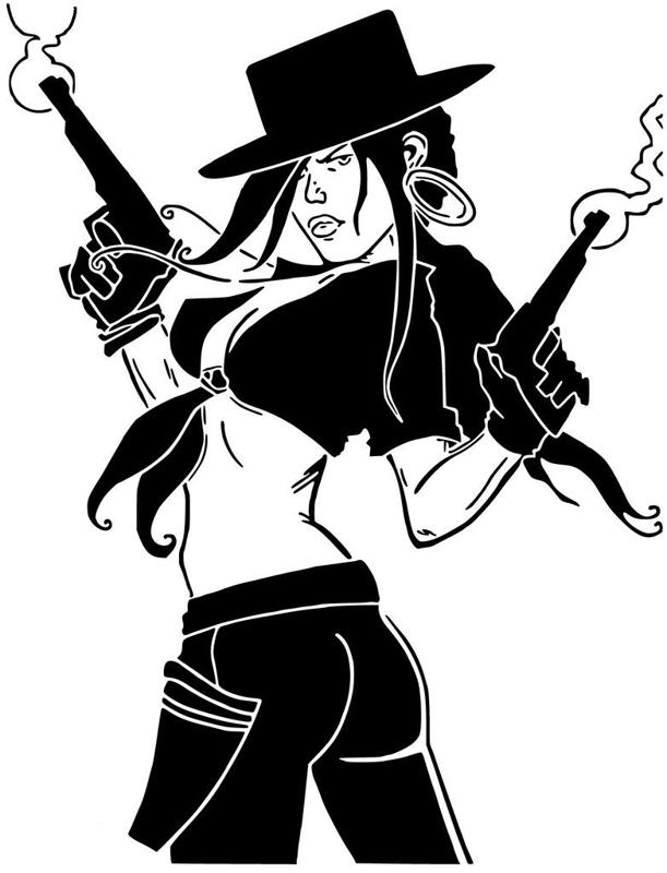 Madame Tarantula stencil