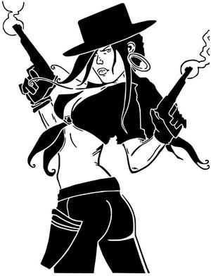 Madame Tarantula stencil