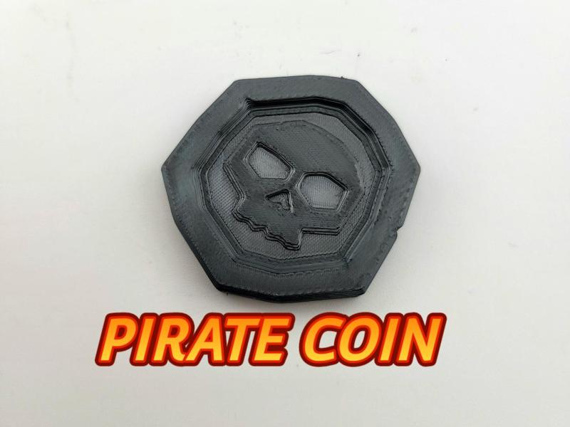 Pirate coin skull doubloon