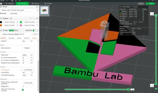 Bambu Lab X1 Color Test