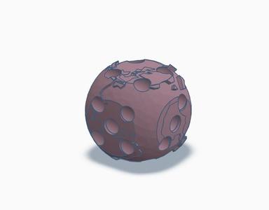6 Faced Dice Planet Earth
