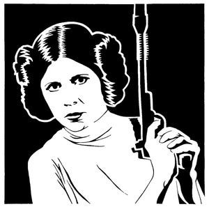 Princess Leia stencil 6