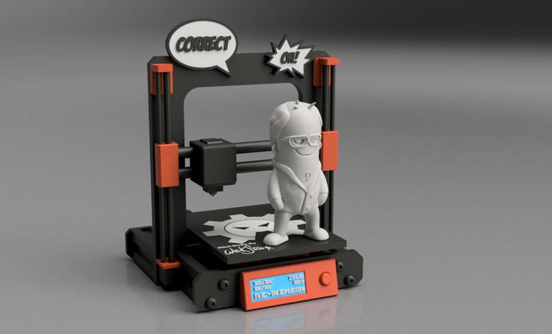 Micro Printer Diorama for Mini Dude by Wekster