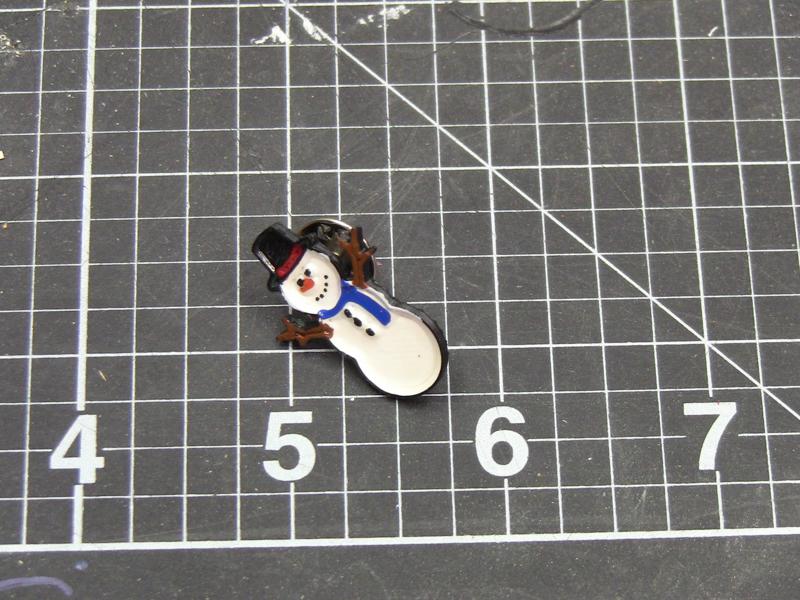 Snowman Enamel pin
