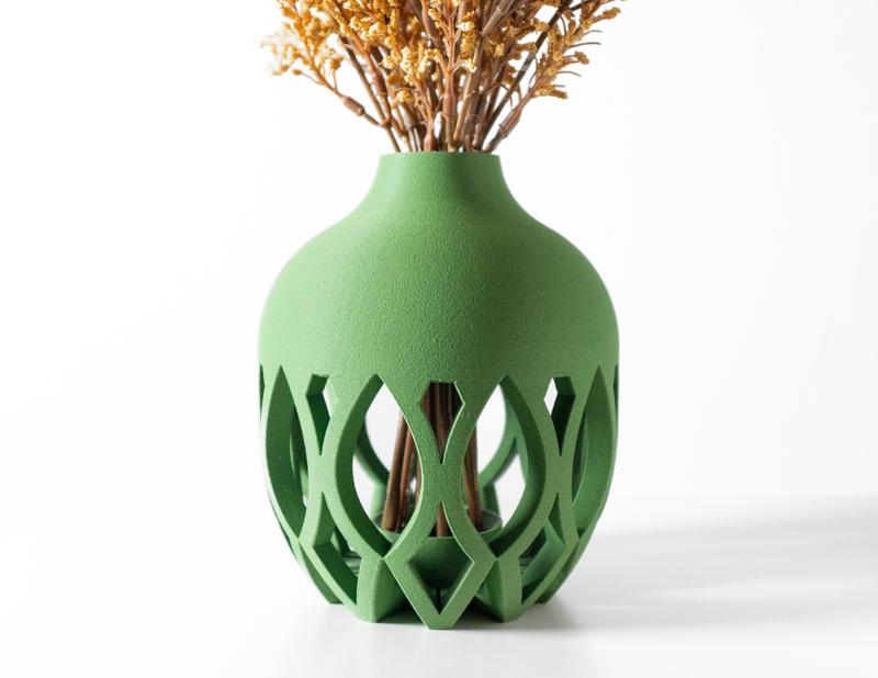 The Kova Short Vase, Modern and Unique Home Decor for Dried and Preserved Flower Arrangement  | STL File