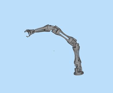 Industrial four-axis robotic arm model Scene digital model