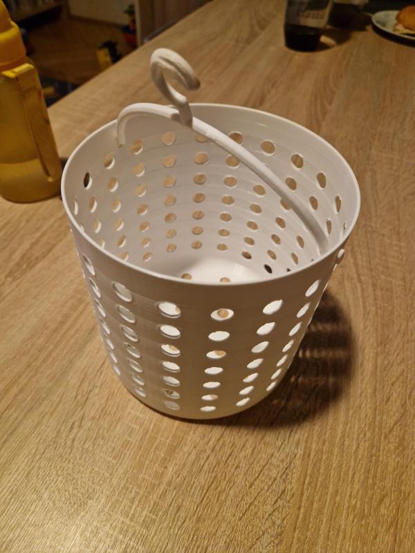 Clothespin basket with hook