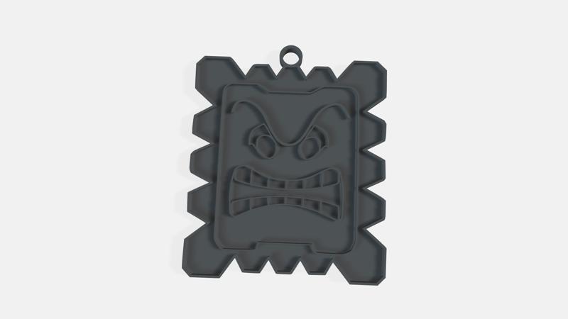 Thwomp Necklace or Keychain