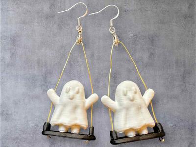 Ghost Earrings Playground Swing